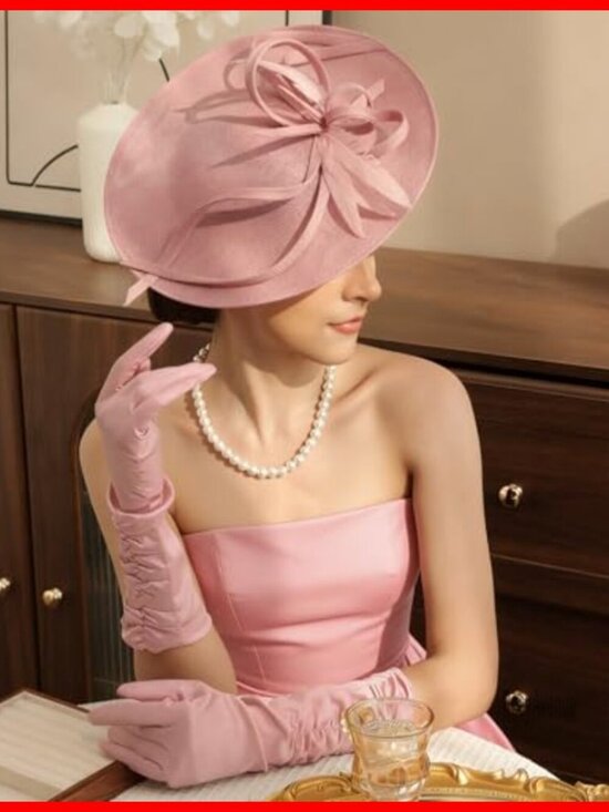 Vintage Feather Fascinator Derby Hat for Women Tea Party Wedding Cocktail main image 5